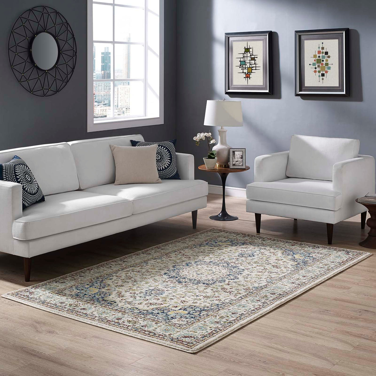 Flowering Ceremony 5x8 Area Rug, Multicolor
