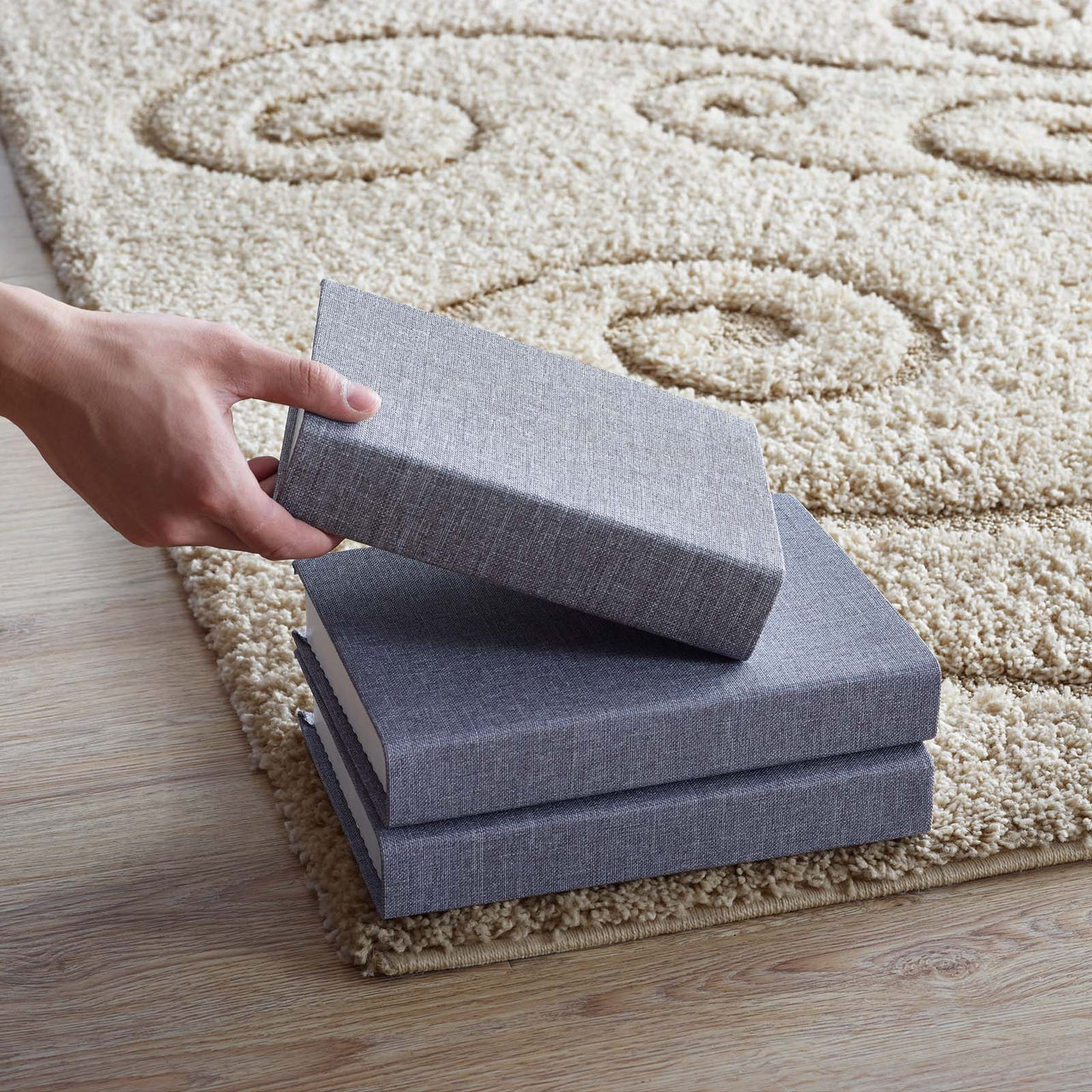 Floriva Unfurl Shag 5x8 Area Rug, Cream & Beige