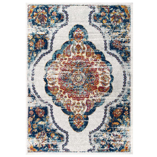 Chakra Third Eye, Ajna, 5x8 Area Rug, Multicolor