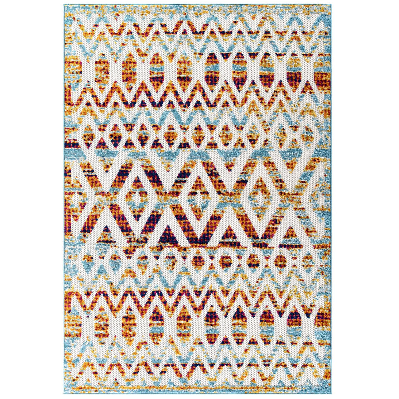 Mirror Pressure 5x8 Indoor | Outdoor Area Rug, Multicolor