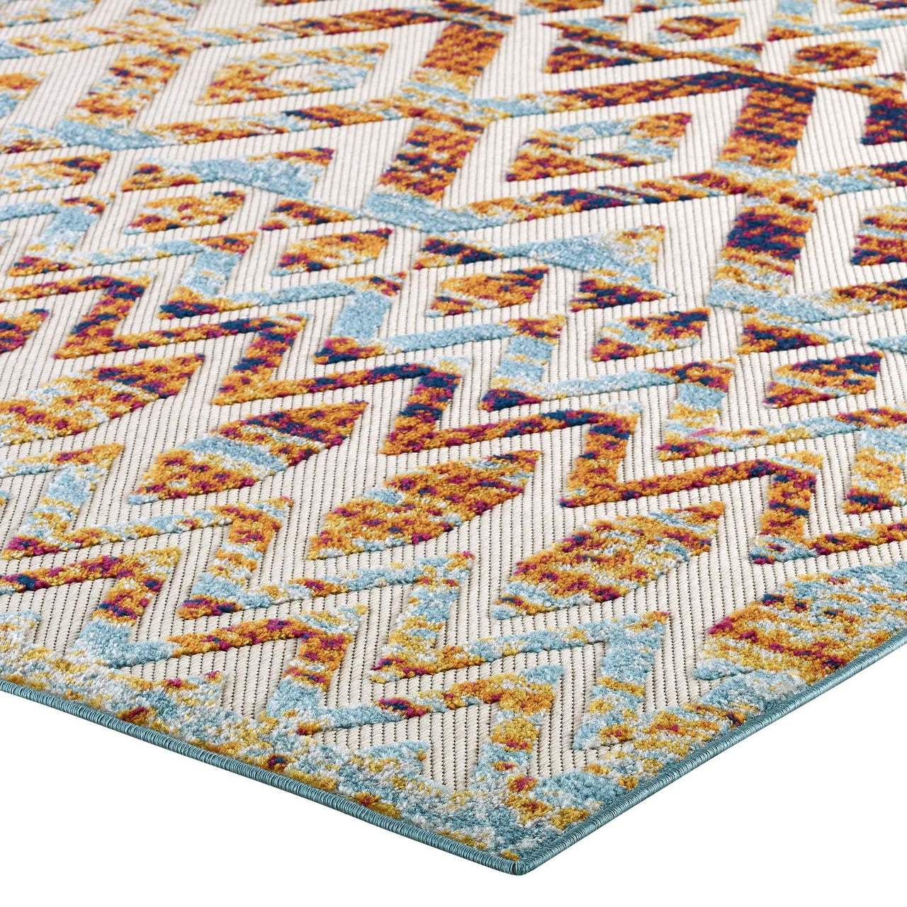Mirror Pressure 5x8 Indoor | Outdoor Area Rug, Multicolor
