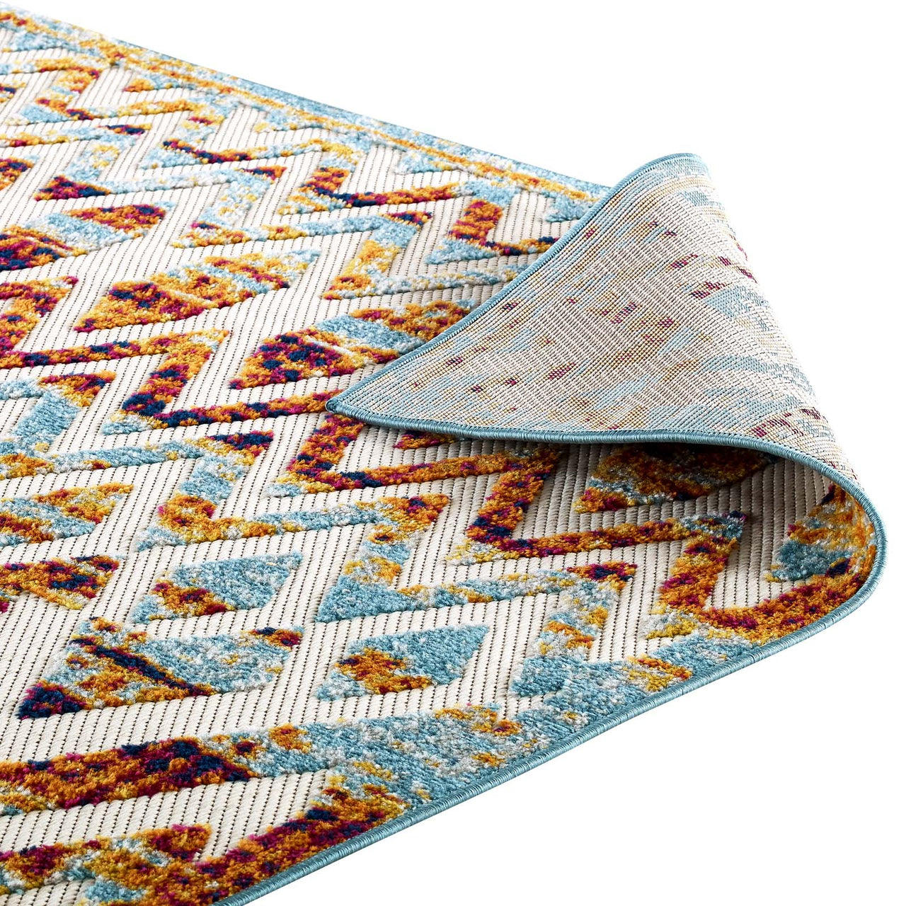 Mirror Pressure 5x8 Indoor | Outdoor Area Rug, Multicolor