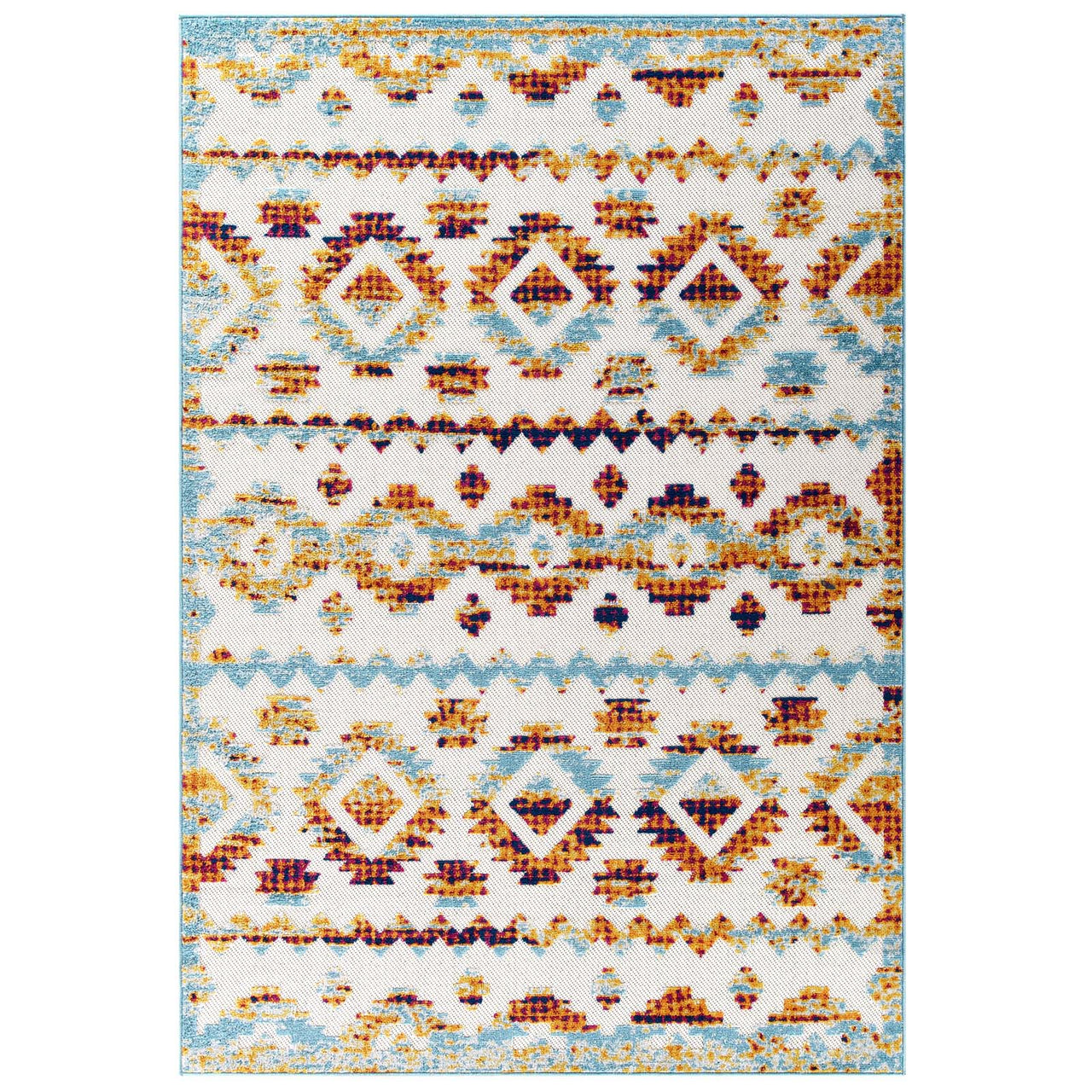 Mirror Opinions 5x8 Indoor | Outdoor Area Rug, Multicolor