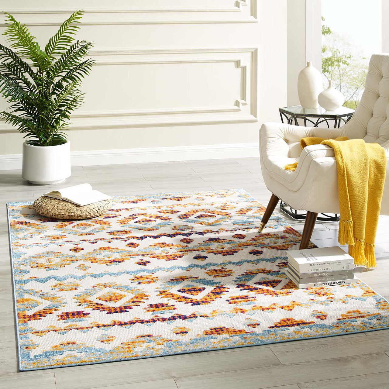 Mirror Opinions 5x8 Indoor | Outdoor Area Rug, Multicolor