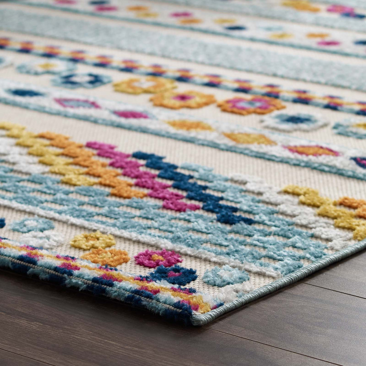 Mirror Emotions 5x8 Indoor | Outdoor Area Rug, Multicolor