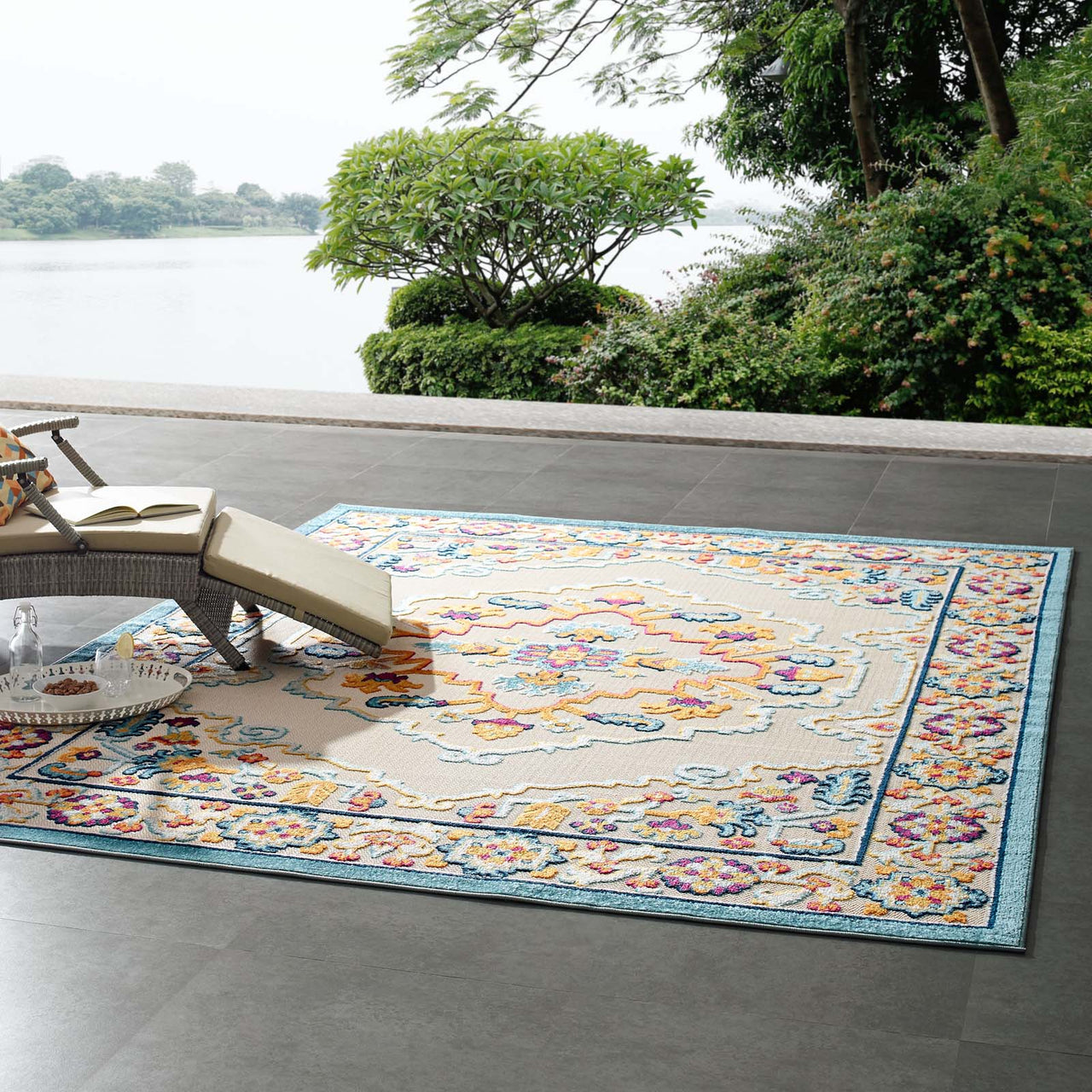 Mirror Skills 8x10 Indoor | Outdoor Area Rug, Multicolor