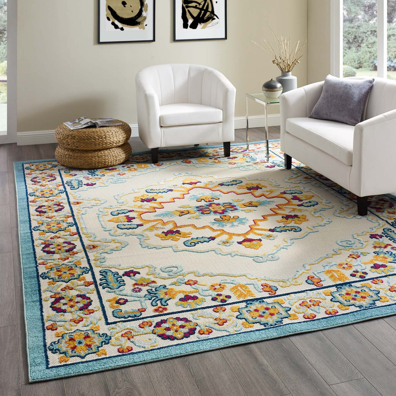Mirror Skills 8x10 Indoor | Outdoor Area Rug, Multicolor