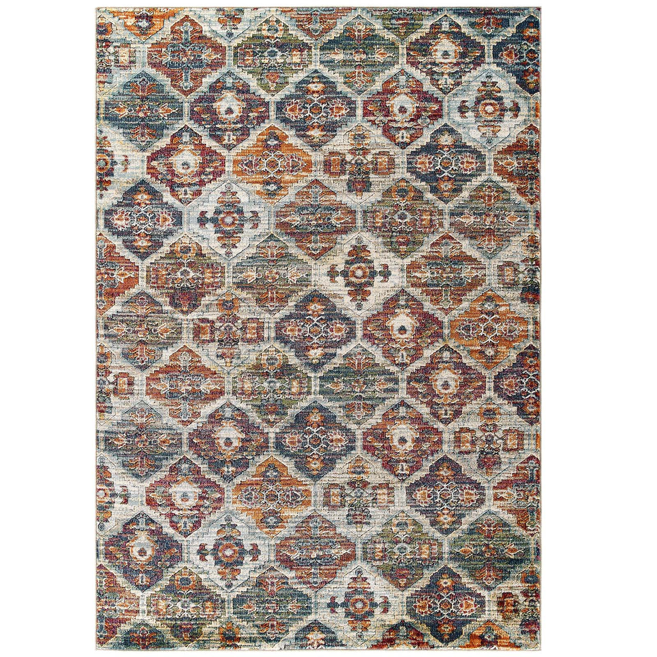 Aboriginal Lineage 5x8 Area Rug, Multicolor