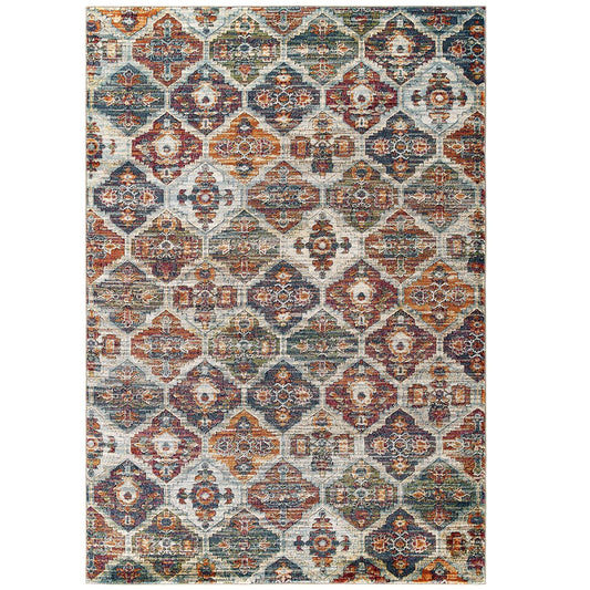Aboriginal Lineage 5x8 Area Rug, Multicolor