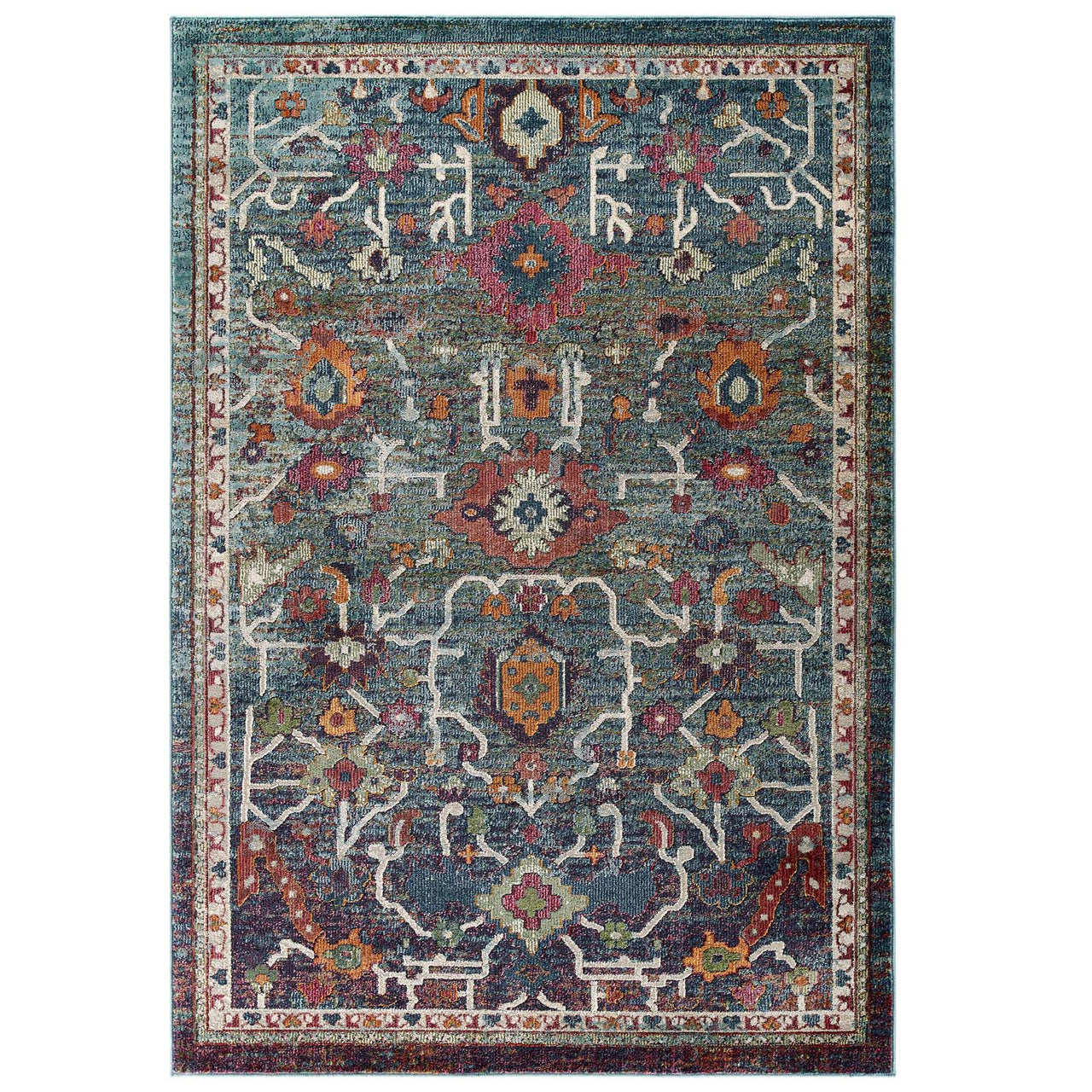 Aboriginal Encampment 8x10 Area Rug, Multicolor