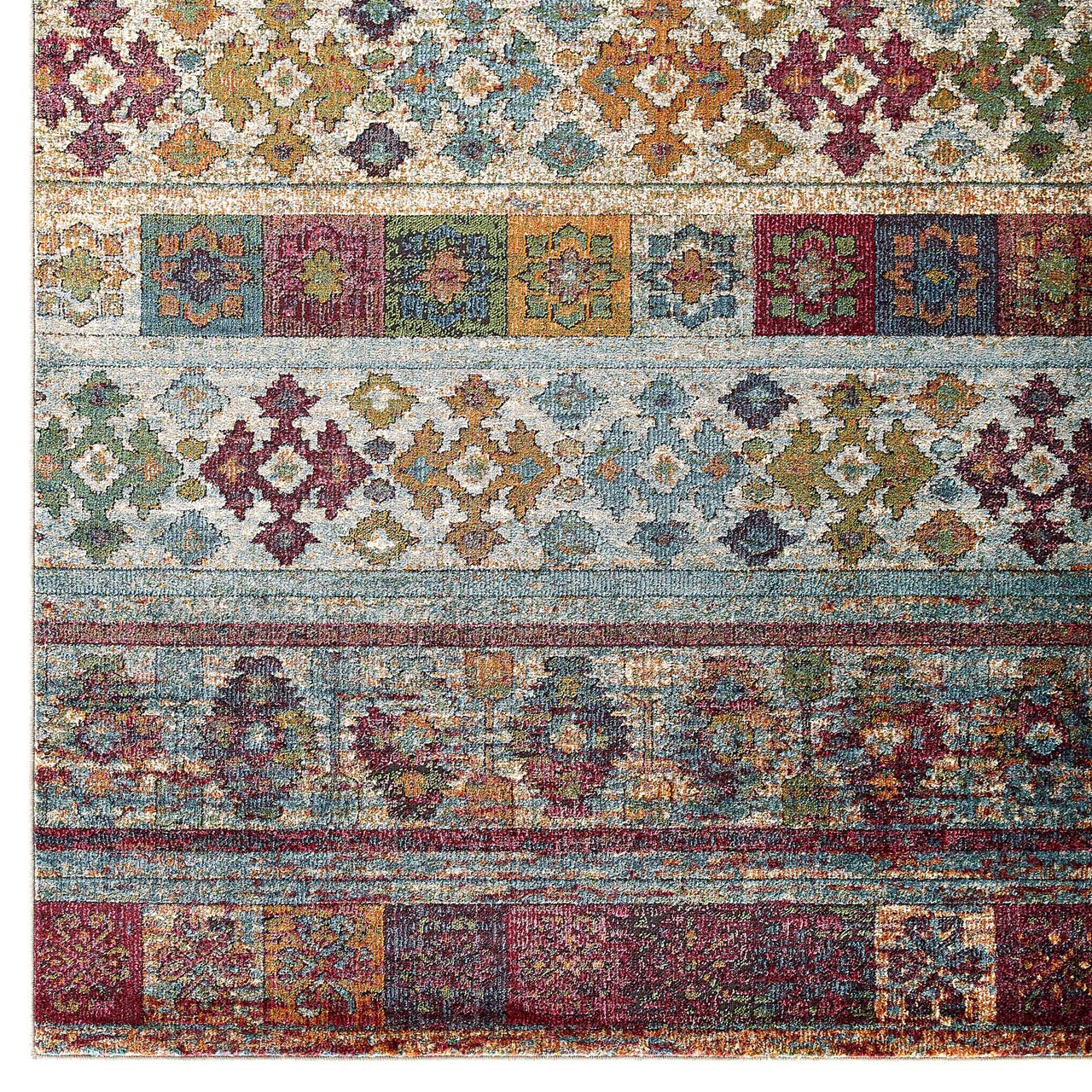 Aboriginal Pottery 5x8 Area Rug, Multicolor