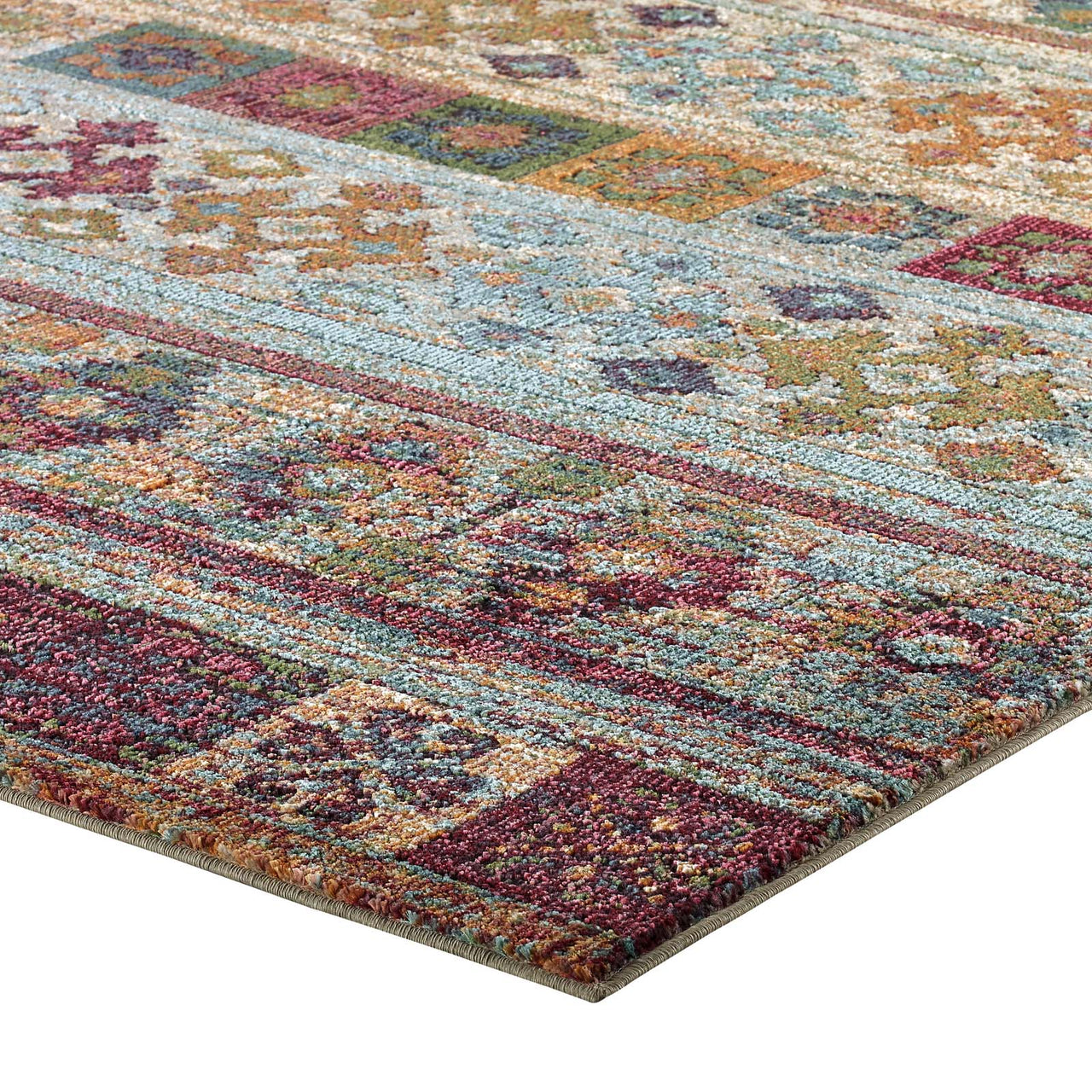 Aboriginal Pottery 5x8 Area Rug, Multicolor