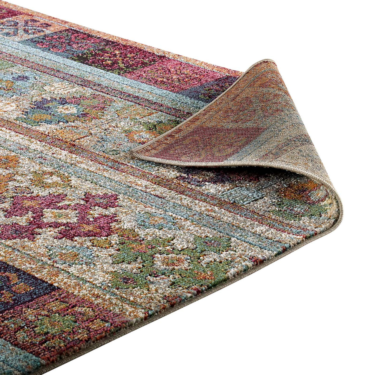 Aboriginal Pottery 5x8 Area Rug, Multicolor