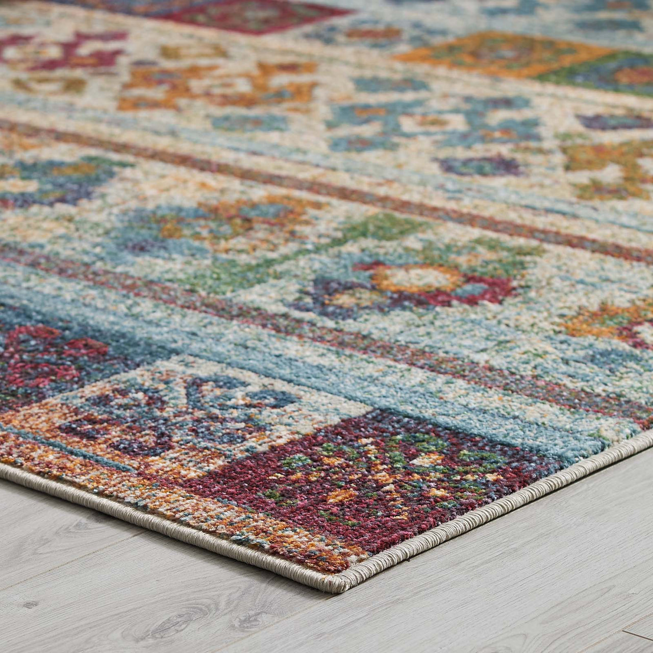Aboriginal Pottery 5x8 Area Rug, Multicolor