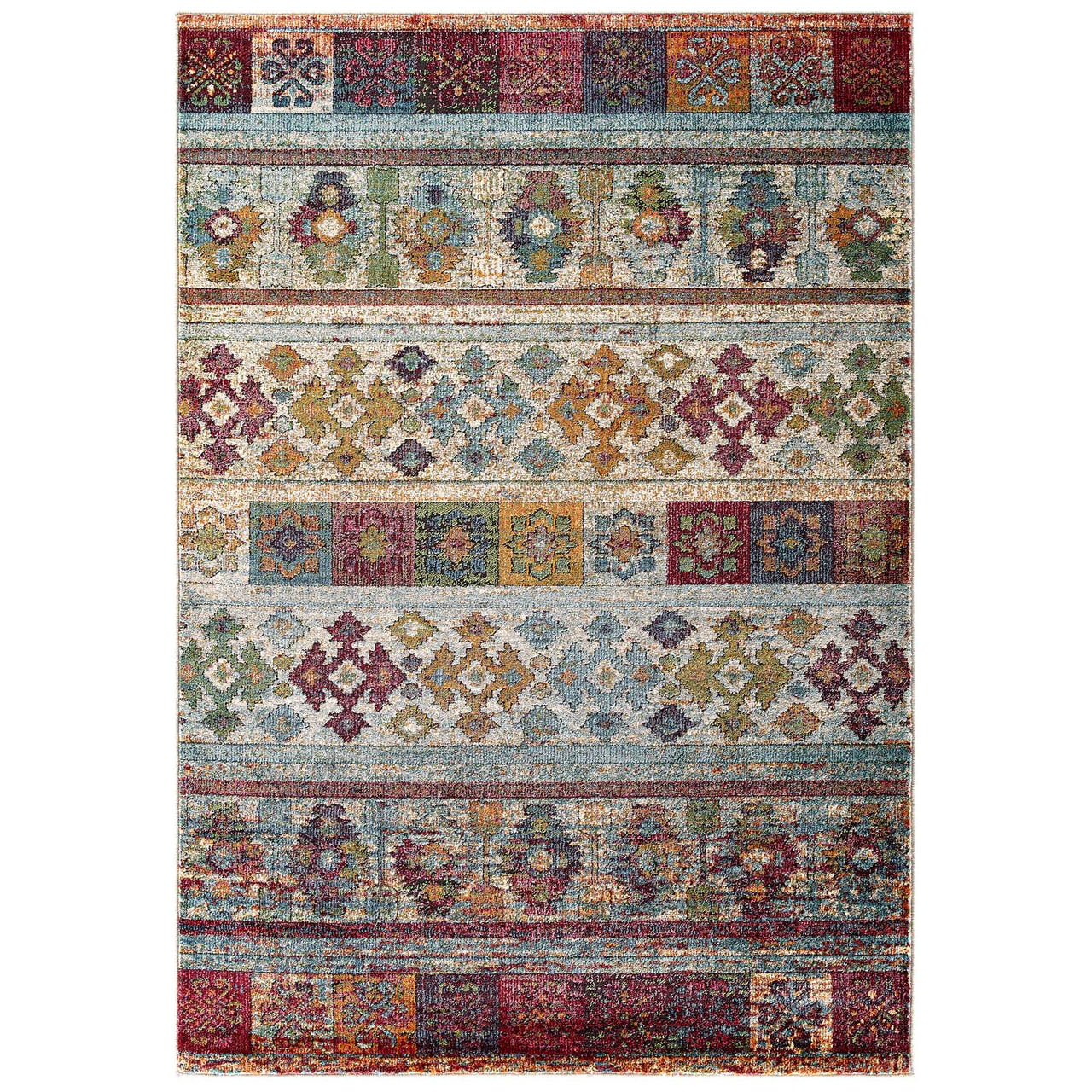 Aboriginal Pottery 8x10 Area Rug, Multicolor