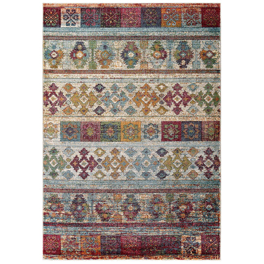 Aboriginal Pottery 8x10 Area Rug, Multicolor