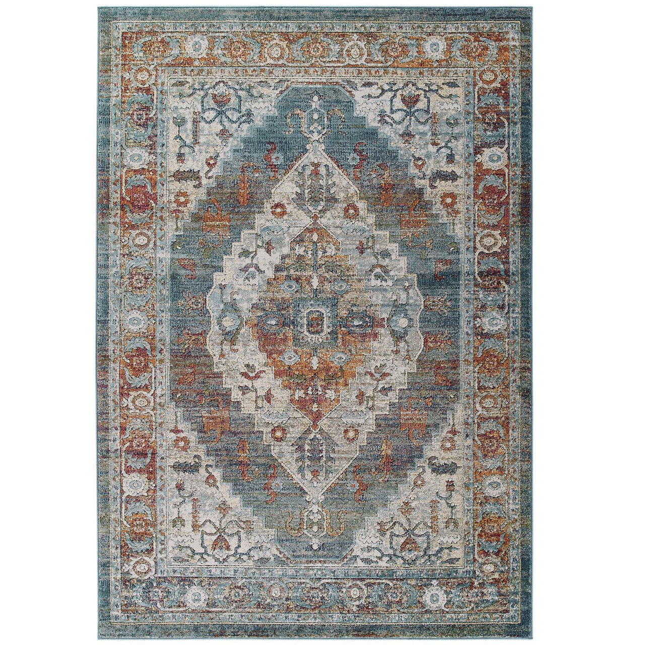 Aboriginal Ceremony 5x8 Area Rug, Multicolor
