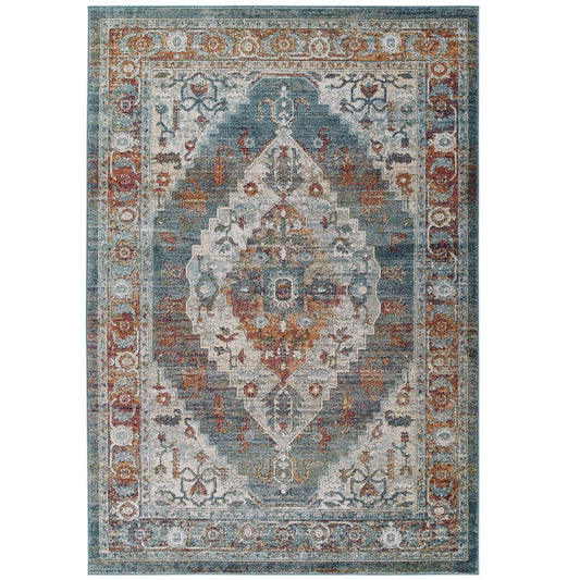 Aboriginal Ceremony 5x8 Area Rug, Multicolor