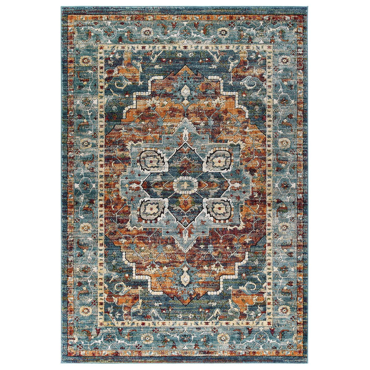 Aboriginal Harvest 5x8 Area Rug, Multicolor
