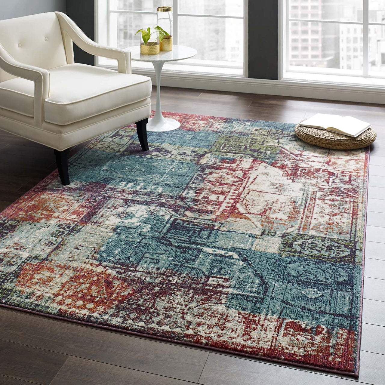 Aboriginal Vision 5x8 Area Rug, Multicolor