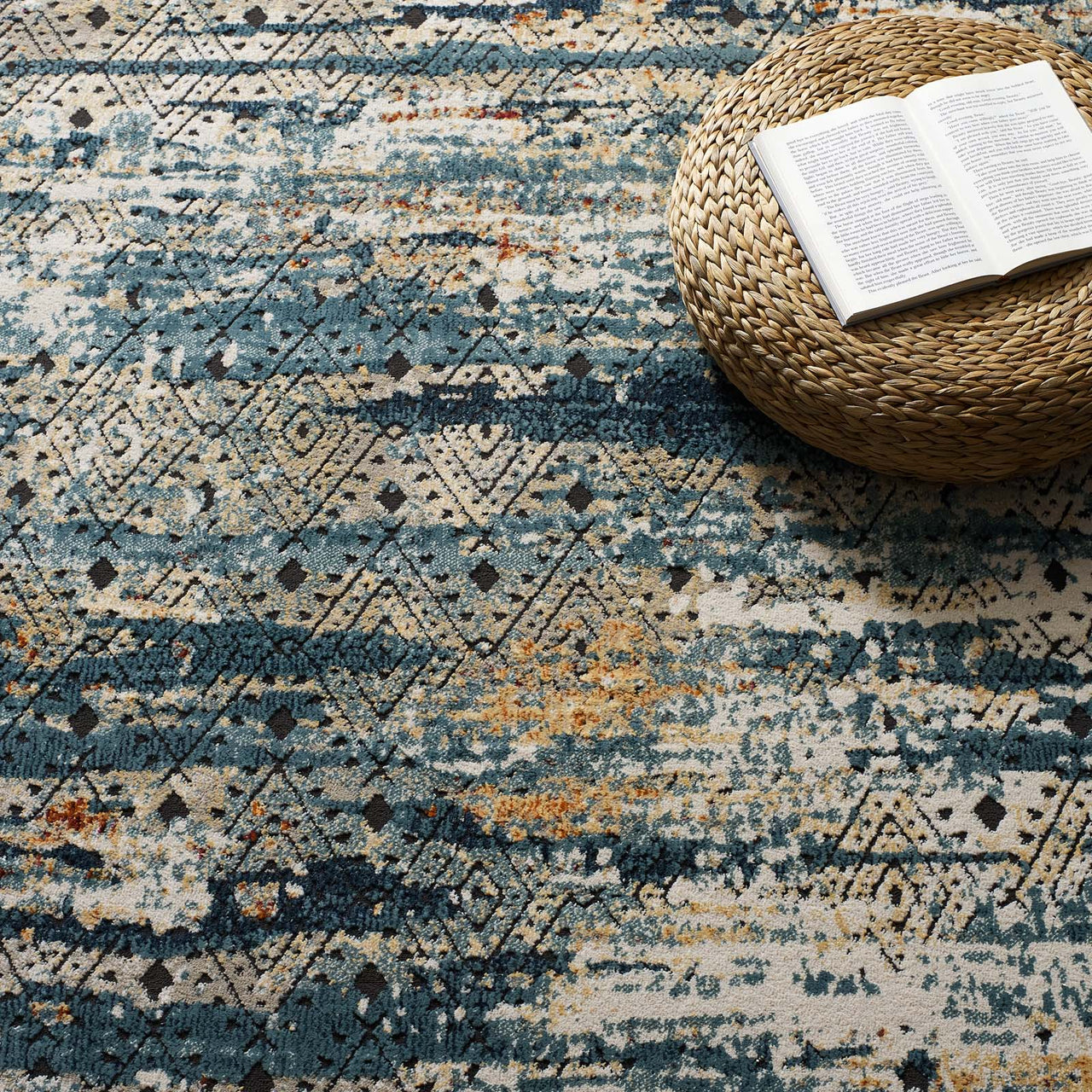 Aboriginal Adventurer 5x8 Area Rug, Multicolor
