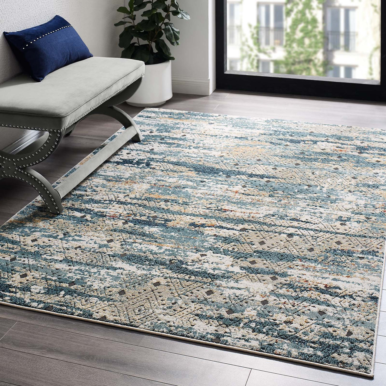 Aboriginal Adventurer 5x8 Area Rug, Multicolor