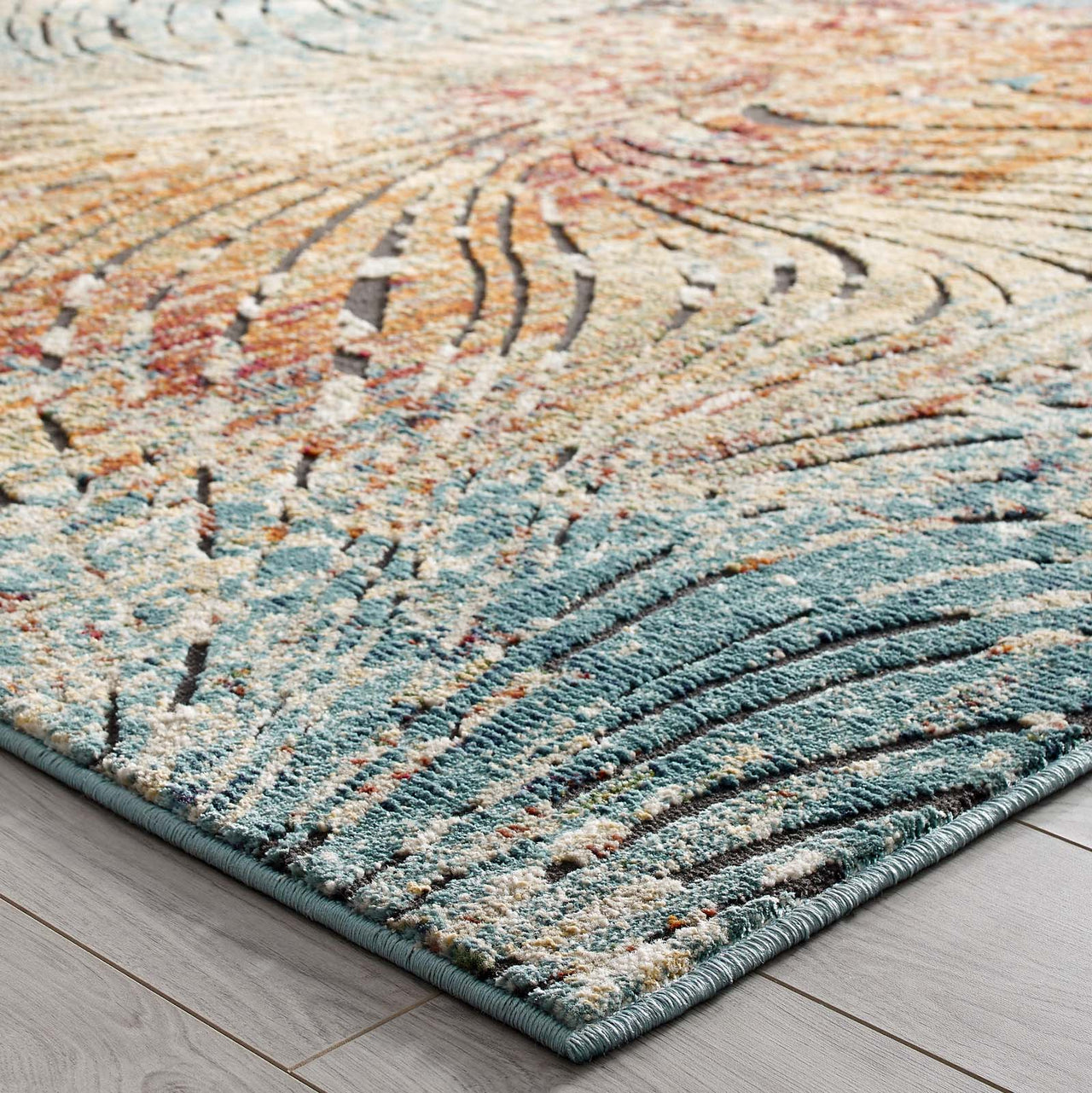 Aboriginal Beast 5x8 Area Rug, Multicolor