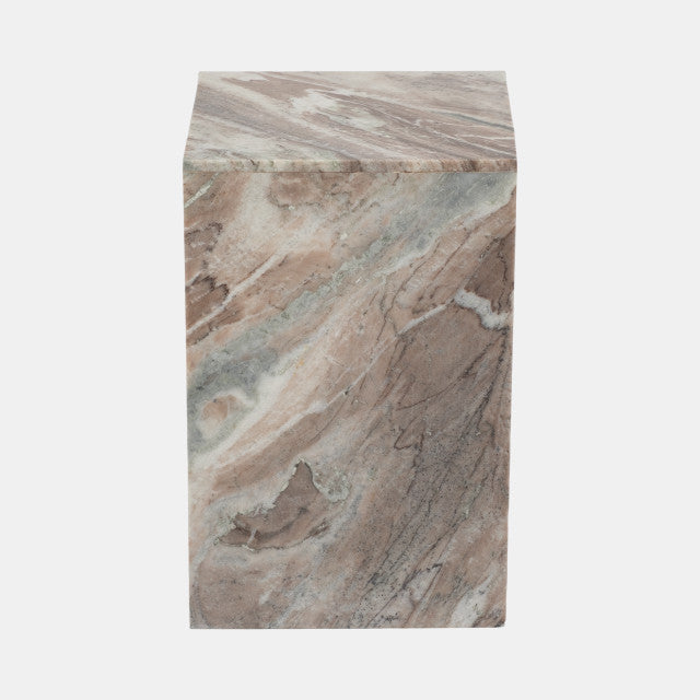 Torrento End Table, Marble, Brown