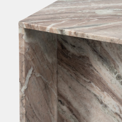 Torrento End Table, Marble, Brown
