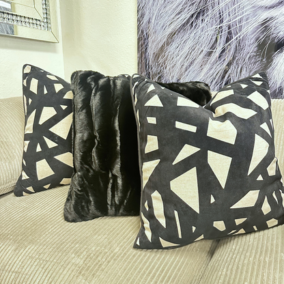 VIVA Aari Embroidered Chambray Throw Pillow, Assorted Multicolor
