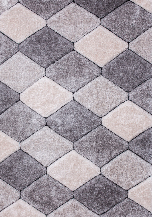 Three Dimensional Plush Hand Carved Appx. 2" Pile Sorrento 727 Shag Area Rug by Rug Factory Plus - Rug Factory Plus