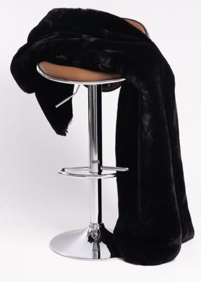 Modern Soft Luxury Chinchilla Feel Faux Fur Throw by Rug Factory Plus - Rug Factory Plus