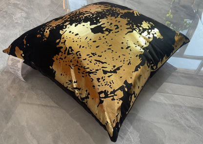 VIVA Metallic Velvet Throw Pillow w/ Down Feathers, Assorted Multicolor