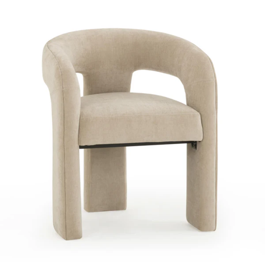 Venetian Chenille Dining Chair, Taupe