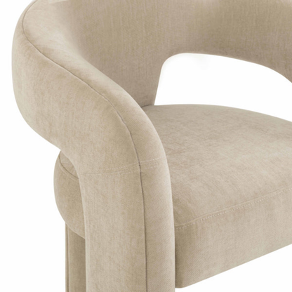 Venetian Chenille Dining Chair, Taupe