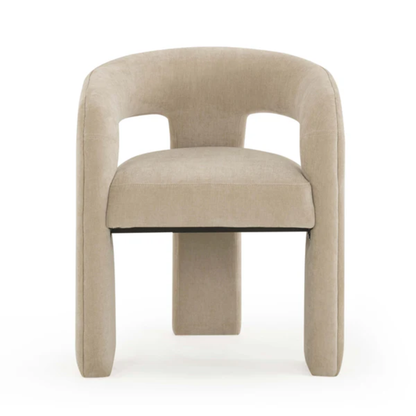 Venetian Chenille Dining Chair, Taupe