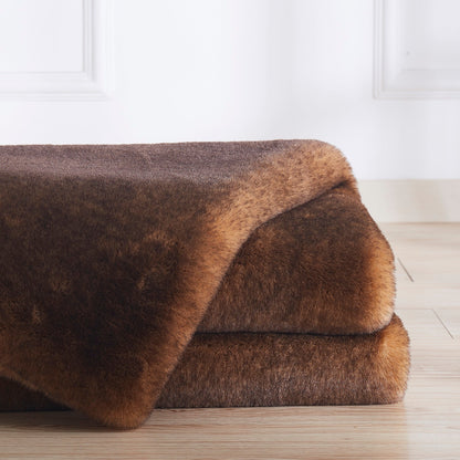 Luxury Faux Chinchilla Fur Area Rug, Assorted Colors