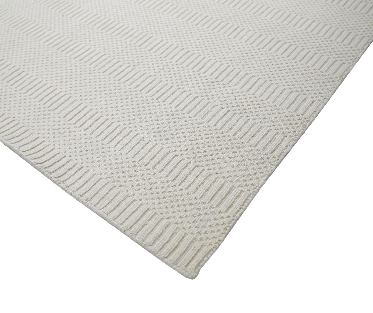 Finite Mosaics, Pierced Veil Area Rug, Ivory