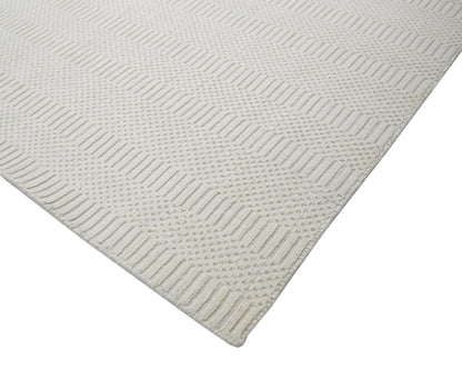 Finite Mosaics, Pierced Veil Area Rug, Ivory