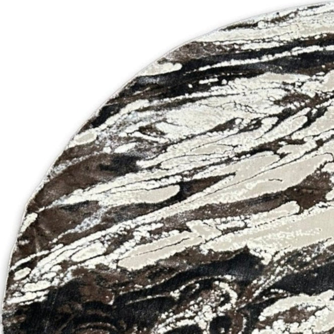 Biv Overflow Indoor | Outdoor Area Rug, Beige & Silver