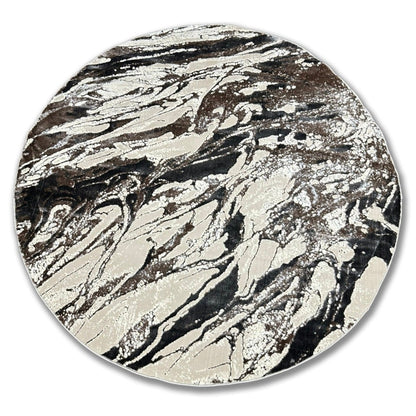 Biv Overflow Indoor | Outdoor Area Rug, Beige & Silver
