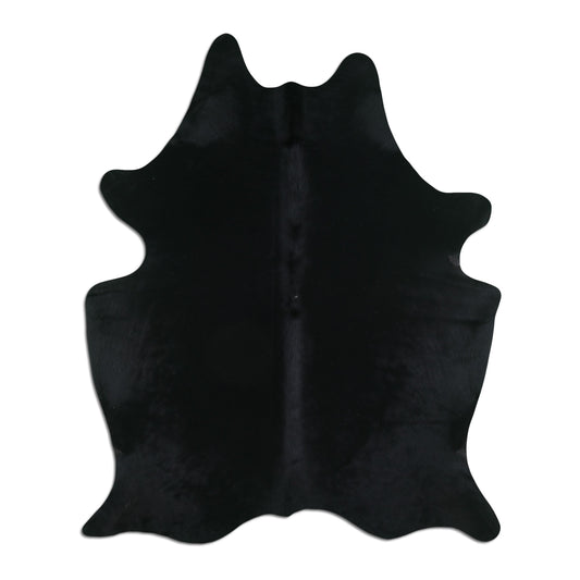 Authentic Leather Hides, Cowhide Area Rug, Black