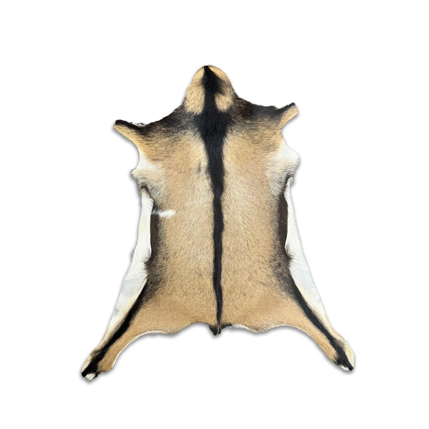Authentic Leather Hides, Goat Leather Hide Area Rug, Assorted Natural