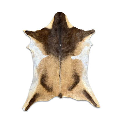 Authentic Leather Hides, Goat Leather Hide Area Rug, Assorted Natural