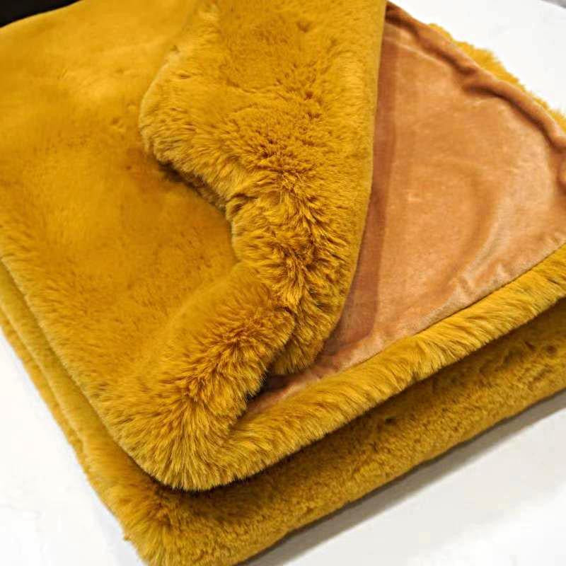 Luxury Faux Chinchilla Fur Throw Blanket, Assorted Colors