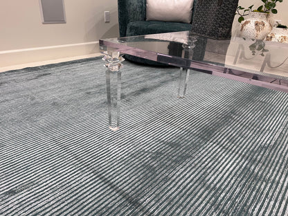 Finite Mosaics, Peacock Shimmer Area Rug, Blue & Teal