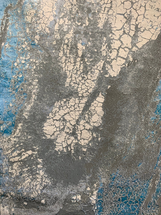 Maximus Ebb and Flow Indoor | Outdoor Area Rug, Blue & Platinum