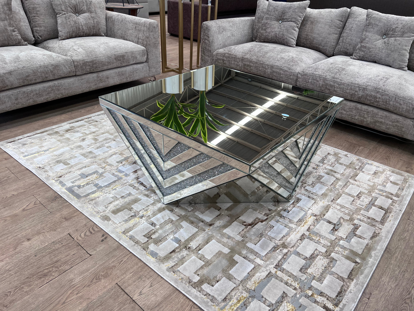 Maximus Fortress Indoor | Outdoor Area Rug, Beige & Gold
