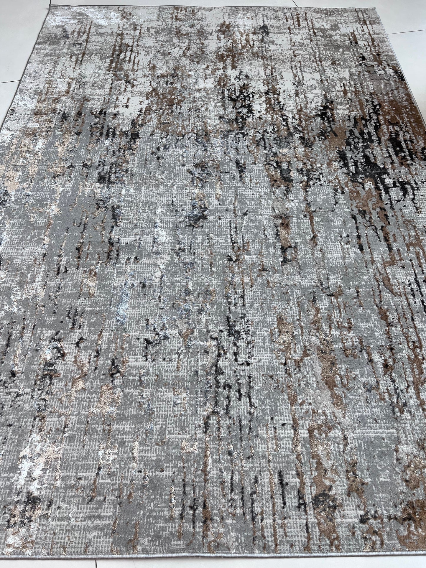 Devo Celestial Whispers Area Rug, Platinum & Gray