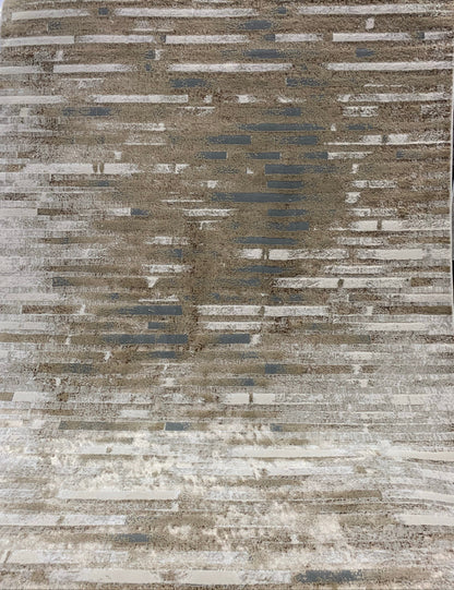 Maximus Shattered Stronghold Indoor | Outdoor Area Rug, Silver & Platinum